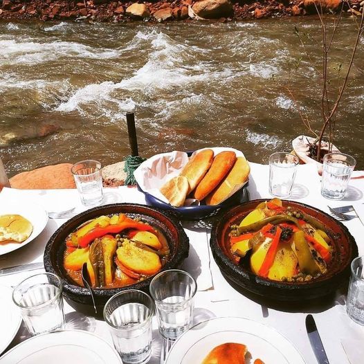 food and tajines in ourika valley