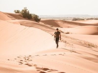 walking the desert of Merzouga